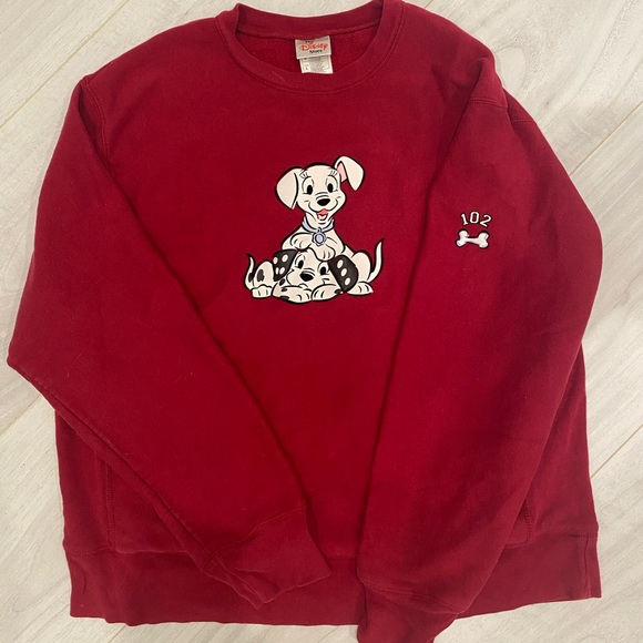 Disney Tops - Disney’s “101 Dalmatians” Red Crewneck
